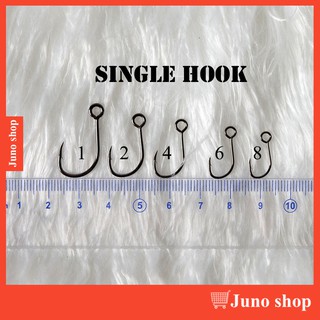 มีสินค้าพร้อมส่ง single hooks เบ็ดเดี่ยวสำหรับใส่เหยื่อปลอม เพื่อลดน้ำหนักของเหยื่อปลอม singlehook ซิงเกิลฮุค