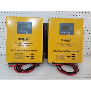 หม้อแปลงเทอรอยด์ 1200W รองรับแบตลิเธี่ยม DC12V/24V to AC220V Pure Sine Wave Inverter with AC Charger 15A