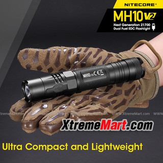 ไฟฉาย Nitecore MH10 V2 รุ่นอัพเกรด สว่าง 1200ลูเมนส์ แถมฟรีแบต 21700