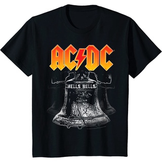 เสื้อยืดผ้าฝ้ายแท้ คอปก ลาย AC/DC - Hells Bells คุณภาพสูงS-5XL