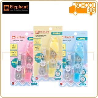 เทปลบคำผิด ตราช้าง พร้อมไส้เติม บัมเปอร์ 6 มม. Correction Tape Bumper Elephant 6 mm.