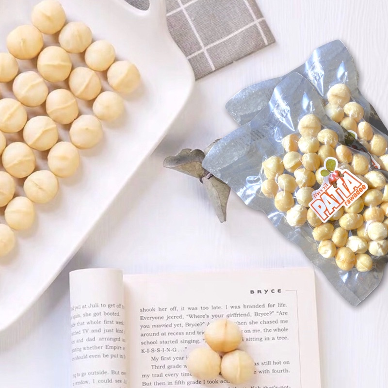 ⚡แมคคาเดเมียอบ ขนาด 100 กรัม พร้อมทาน Macadamia เม็ดใหญ่ เต็มเม็ด แมคคาเดเมีย 🔥