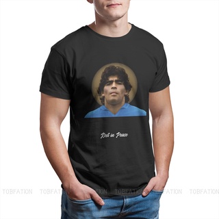 ฝ้ายเสื้อยืดพิมพ์ลาย【พร้อมส่ง】เสื้อยืดผ้าฝ้าย 100% พิมพ์ลายนักฟุตบอล Maradona Rest In Peace Armando Franco Rip Mourns Ar