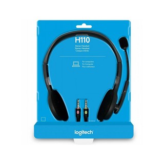 Logitech H110 Stereo Headset พร้อมหูฟังและไมโครโฟน(สีดำ)