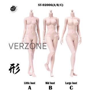 POPTOYS 1/6 92006 XING Series  Modified Version Super flexible female body - Pale/3 bust    A B C