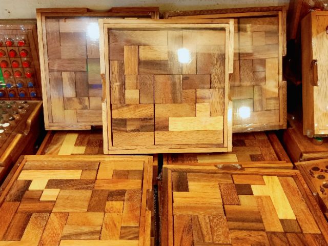 เกมส์ต่อไม้ปริศนา บล็อคต่อไม้ เกมส์สี่เหลี่ยมพิศวง เทอทีสไม้ Tetris Puzzle - รูปที่ 4