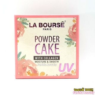 🔥โปรค่าส่ง25บาท🔥La Bourse Powder Cake With Collagen moisture &amp; smooty 10g ลาบูสส์ แป้งคอลลาเจน ลาบูส แป้งตลับจริง