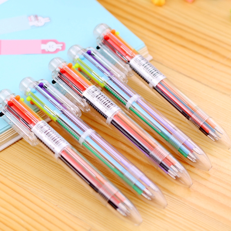 ปากกาลูกลื่น 6 สี in 1 เครื่องเขียนสํานักงาน