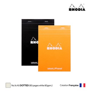 Rhodia dotPad No.16 (A5) - โรเดียด็อทแพ็ด กระดาษโน๊ต A5 สำหรับหมึกซึม ลายจุด มี 2 สี