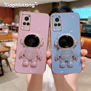 เคสโทรศัพท์มือถือ แบบนิ่ม ลายนักบินอวกาศ มีขาตั้ง สําหรับ VIVO V2040 V2025 V2024 V2061 V2066 V2108 V2050 V2022 V2023