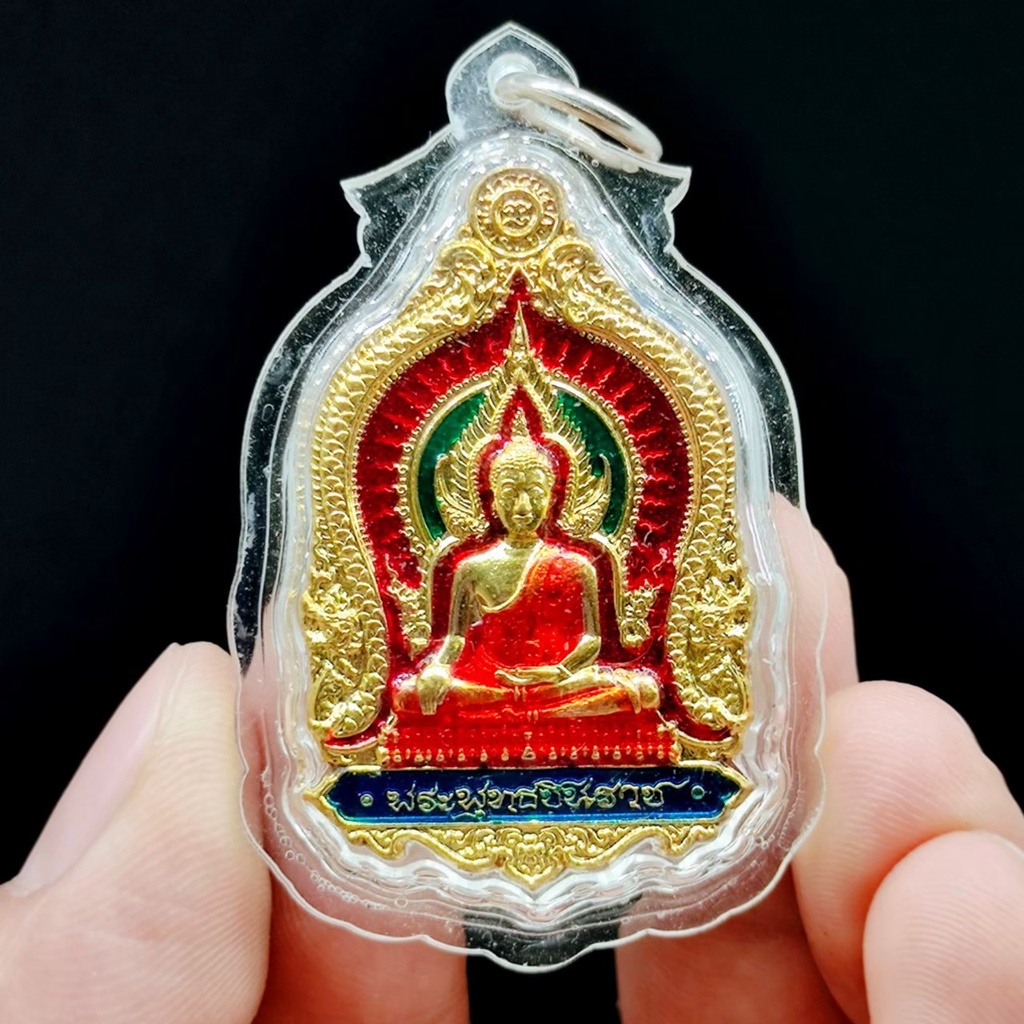 เหรียญพระพุทธชินราช รุ่นจักรพรรดิ์ เนื้อกะไหล่ทองลงยา หลวงพ่อพัฒน์ วัดห้วยด้วน เป็นเหรียญที่งดงามมากเลี่ยมกรอบกันน้ำอย่า