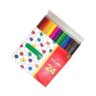 Colleen สีไม้คลอลีน 🌈 ถูกสุด🍀 12 24 36 48 60 สี ดินสอสี สีไม้ยาว คอลลีน 1 หัว, 2 หัว สีไม้ยา