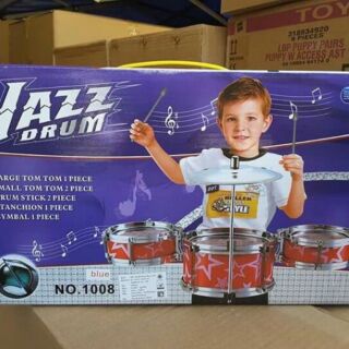 Jazz Drum กลองชุด 3 ใบ (สีน้ำเงิน