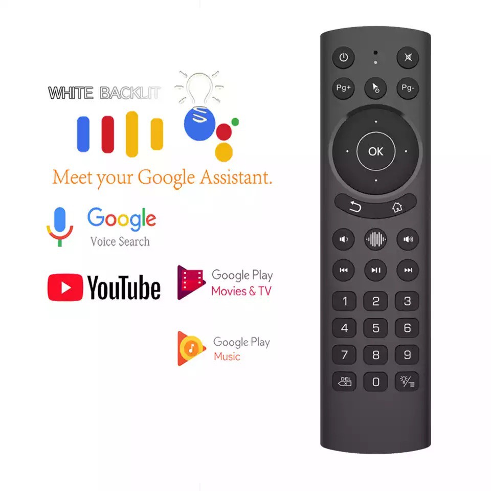G20 PRO (มีไฟLEDเปิด-ปิดได้) เมาส์ไร้สาย 2.4G Wireless Air Mouse + Voice Search (รุ่นใหม่ปี2021) รูปที่ 8