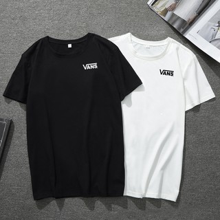 Spot Auction VANS  เสื้อยืดลำลองสำหรับผู้ชายผู้หญิงแขนสั้น Oversize