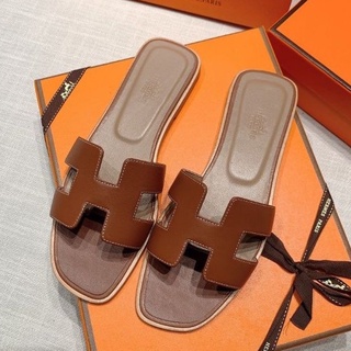 Hermes sandal box swift leather​ VIP​ Tan