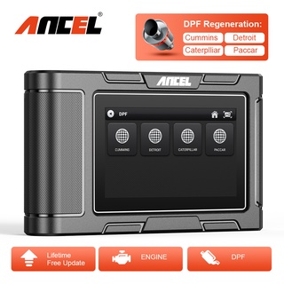 เครื่องสแกนเนอร์วินิจฉัยเครื่องยนต์ Ancel HD3400 OBD2 DPF สําหรับ Cummins Caterpillar Auto Scanner