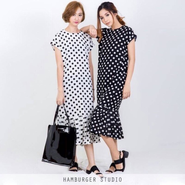 "Polka Dot Print Dress"