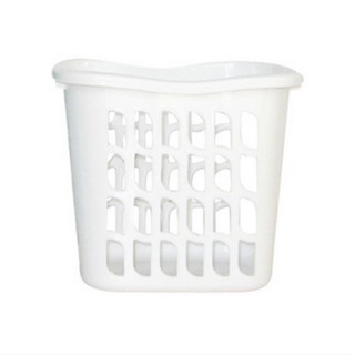 ตะกร้าใส่ของ สี่เหลี่ยมทรงสูง สีขาว ขนาด 22.8x18.3x20.0 ซม.