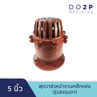 หัวกะโหลกดูดน้ำ ฟุตวาล์วหน้าจานเหล็กหล่อ (รุ่นธรรมดา) 5" Foot Valve (Flange Type) 5"