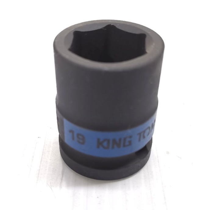 KINGTONY​ 453519M ลูกบ๊อกลม​ สั้น​ รู​ 1/2" หกเหลี่ยม​ 19mm​ ลูกบ๊อกลม​ สั้น​ เบอร์19​ รู1/2"