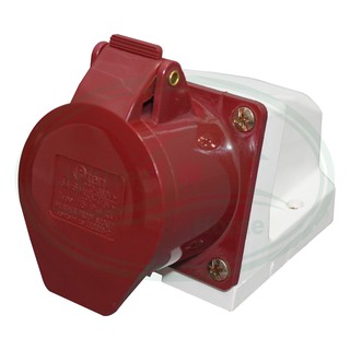พาวเวอร์ ปลั๊ก ตัวเมีย ติดผนังลอย P-ten IP44