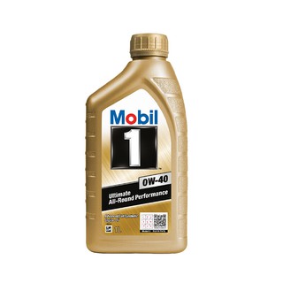 ✨นาทีทอง✨ MOBIL1 น้ำมันเครื่องเบนซิน รุ่น 0W-40 ขนาด 1 ลิตร สีทอง