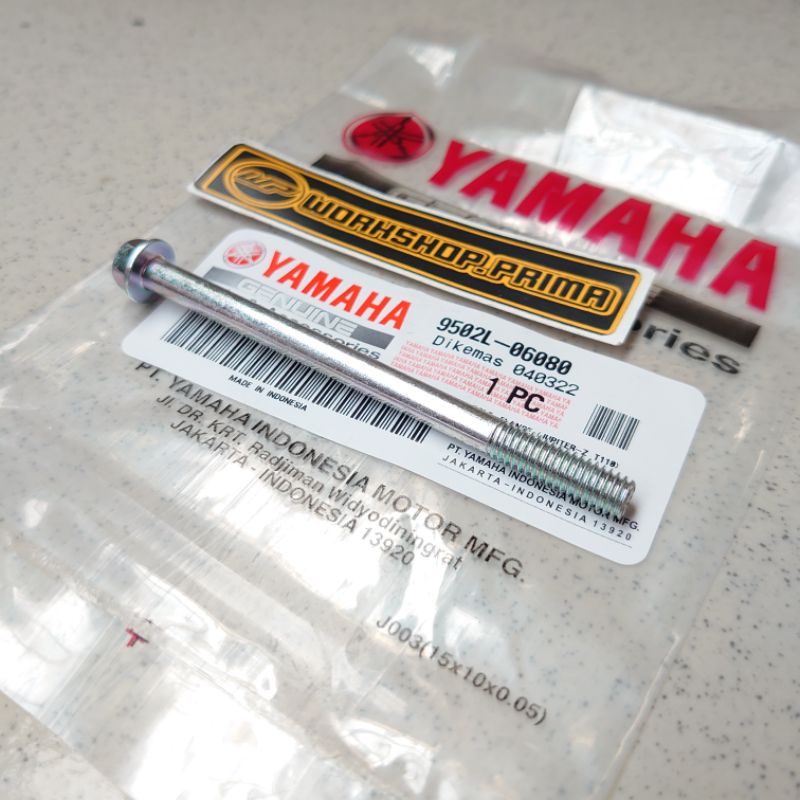 MESIN 10 KEY BOLT 8 M6X80 ENGINE BLOCK BOLT M6X8CM LENGTH 8CM MATIC BEBEK SPORT ORIGINAL YGP