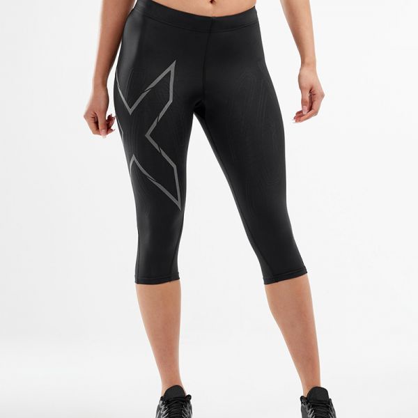 2XU กางเกงรัดรูป MCS RUN COMP 3/4 TIGHTS Women#WA5333B-BLKBRF