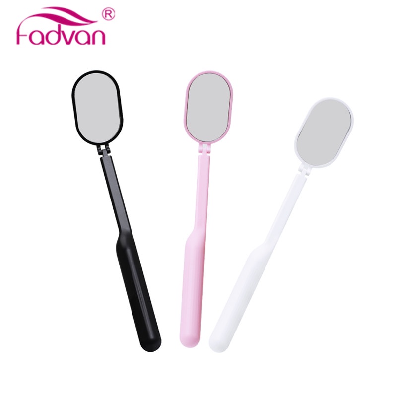 Fadvan กระจกตรวจสอบ อเนกประสงค์ สําหรับต่อขนตา แต่งหน้า ทันตกรรม ตรวจสอบ เครื่องมือ อุปกรณ์สเตนเลสขนตา