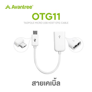 AVANTREE Tadpole Micro USB Host OTG Cable สายเคเบิ้ล รุ่น OTG11 สีขาว