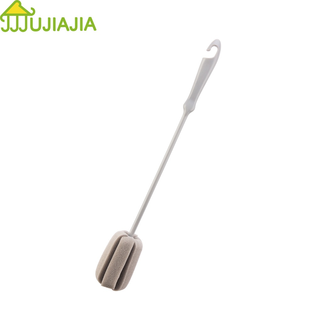 jujiajia แปรงฟองน้ำ หนา นุ่ม กันน้ำมัน พร้อมด้ามยาวและด้ามสั้น สำหรับล้างแก้ว