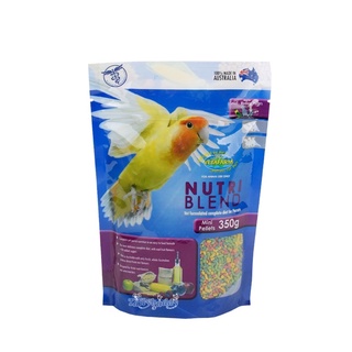 Nutri Blend Mini อาหารนกผลไม้อัดเม็ดเสริมวิตามินครบ สำหรับนกแก้วเล็ก-กลาง (350g.)