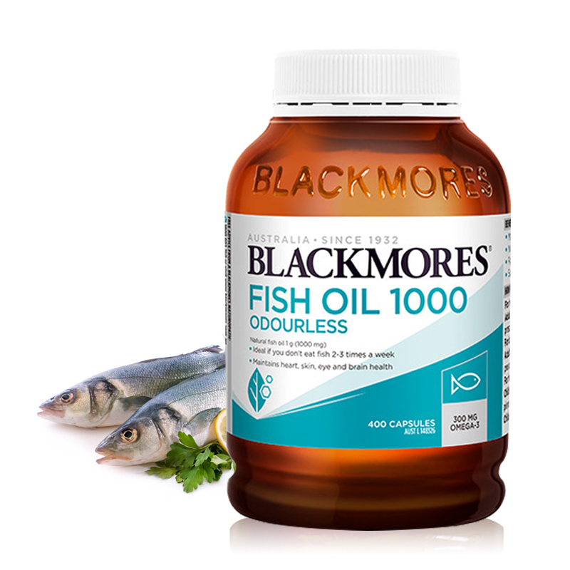 Blackmores Odourless Fish Oil 1000mg Omega-3 400 Capsules แบล็คมอร์ส น้ำมันปลา จากออสเตรเลีย