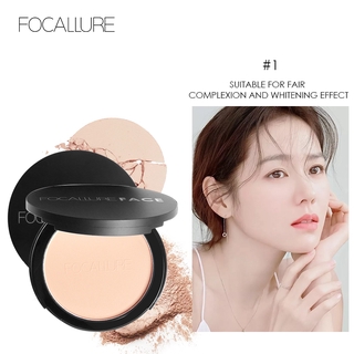 Focallure แป้งอัดแข็ง 3 สีพร้อมฟองน้ํา