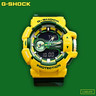 นาฬิกาข้อมือ Casio รุ่น GA-400CS-9ADR  G-Shock นาฬิกาข้อมือสุภาพบุรุษ สายเรซิน (สีเหลือง/เขียว)