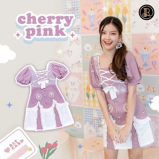 BLT BRAND การันตีเสื้อผ้าแบรนด์แท้ มินิเดรส สีชมพู หวานๆ CHERRY PINK Size S