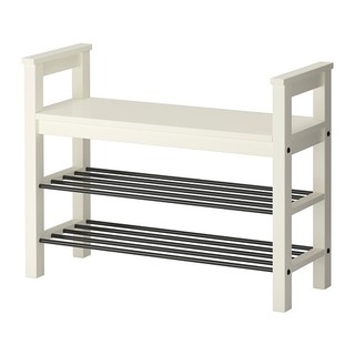 HEMNES เฮมเนส ชั้นวางรองเท้า พร้อมที่นั่ง 85x32 ซม.