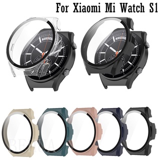 เคสป้องกัน แบบเต็ม สําหรับ Xiaomi Watch S1 Smart Screen Protector Case Cover Shell + ฟิล์มกระจกนิรภัย