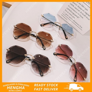 【HENGHA】COD แว่นกันแดดไร้กรอบสไตล์แฟชั่นเกาหลีสำหรับผู้หญิงเฉดสีสำหรับผู้หญิงแว่นตาป้องกัน UV400