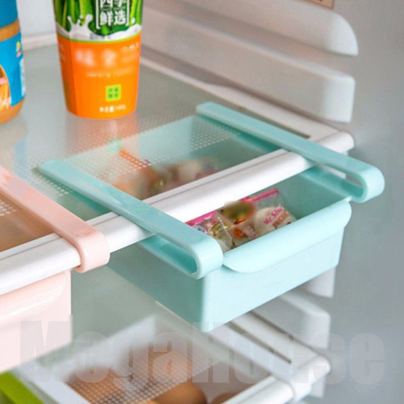 (คละสี) (ใบเล็ก) กล้องเก็บอาหารในตู้เย็น ที่จัดเก็บของในตู้เย็นกล่อง ชั้นเก็บของลิ้นชักประเภทอุปกรณ์ครัวที่ใส่ของแบบแขวน