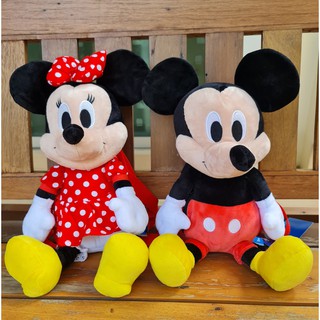 กระเป๋าเป้สะพายตุ๊กตา Mickey Minnie ขนาด 28 ซม. disney ของแท้ พร้อมป้าย