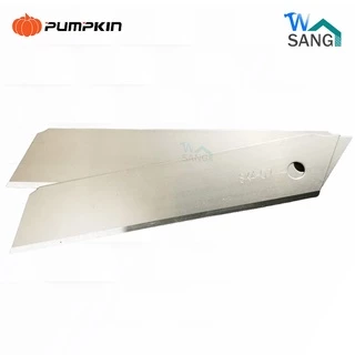 ใบมีด คัตเตอร์ ใบมีดตัดข้าวดีด ใบมีดเหล็ก SK4 25m. PUMPKIN รุ่น PTT-R25BL ไร้รอยหัก แพ็ค10ใบ/หลอด @wsang