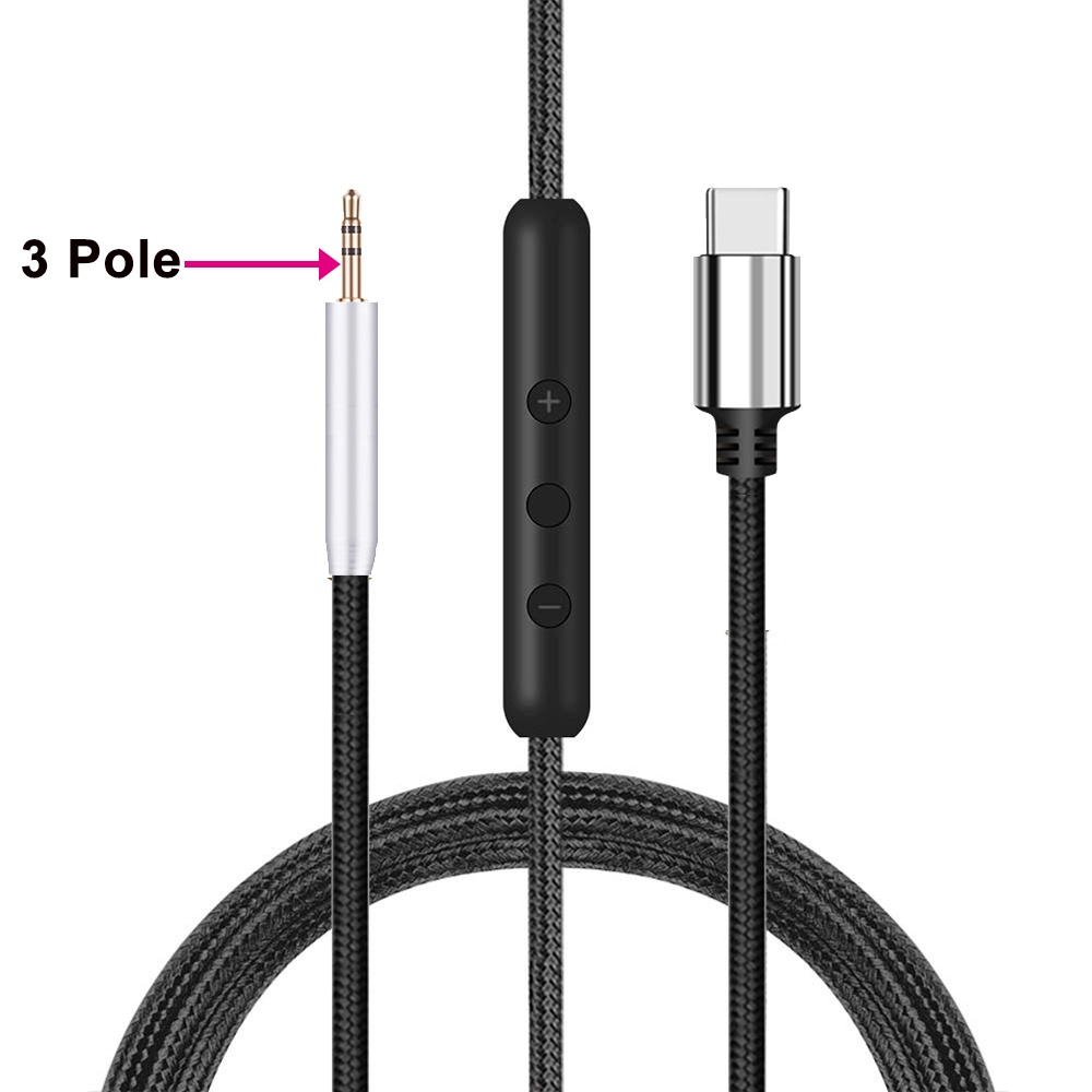 Ofc เปลี่ยน USB Type C ไนลอนถักสายต่อ 2.5 มม.สําหรับ JBL Live 400BT 460NC 500BT 650BTNC 660NC หูฟัง