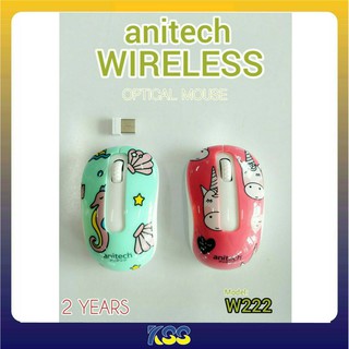 Anitech W222 mouse Wireless เมาส์ไร้สาย (รับประกัน 2 ปี พร้อมกล่อง)