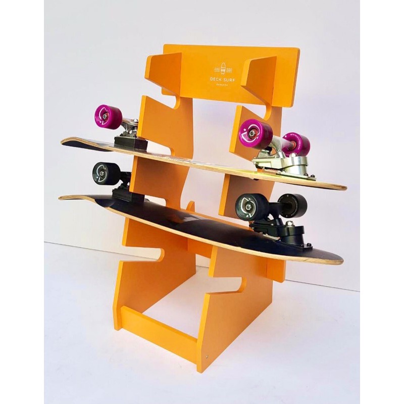 Deck-Surf Skate Rack ชั้นวางเซิร์ฟสเก็ต/สเก็ตบอร์ด สีเหลือง Yellow ...