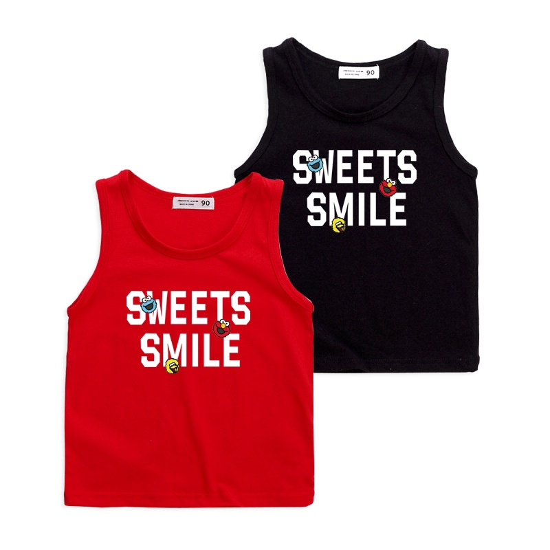 การ์ตูน 7 จุดสีแขนกุดช่วงฤดูร้อนเสื้อยืดเด็กใหม่เสื้อกั๊กตัวอักษร (ยินดีต้อนรับสู่ขายส่ง)