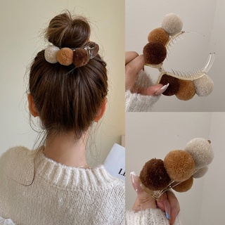 ~PomPom หนีบผมดังโงะ ~กิ๊บหนีบผมปอมปอม ขนฟูนุ่ม ลูกใหญ่ สินค้าตรงปกตามรูปน่ารักมาก กิ๊ฟหนีบผม กิ๊บติดผม หนีบผม กิ๊บผม