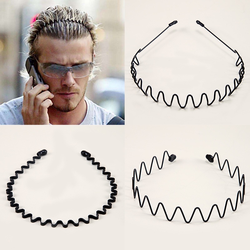 Men's Hair Band Women's Invisible Sports Men's Face Wash Hair Cavity Wave Hair Back Head Pressing Hairpin