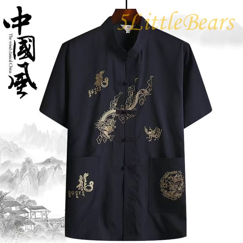 🐲เสื้อกี่เพ้าผู้ชาย🐲เสื้อคอจีน ผ้าไหมจีนทอลายมังกร   สวยสง่า มีราศี ใส่รับตรึษจีน รวยๆ เฮงๆๆ งานสวยมาก - รูปที่ 2
